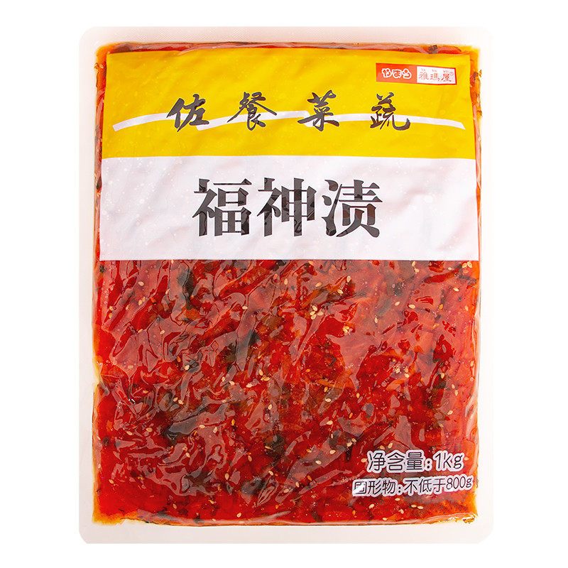 雅玛屋福神渍1kg日式酱菜酸甜口腌渍泡菜萝卜片下饭菜咖喱饭商用