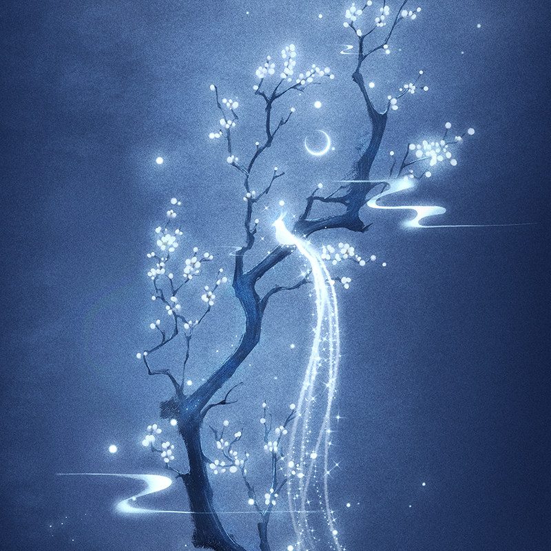 花树-12月特价-png/psd-闲人半生-photoshop设计可商用ps素材古风