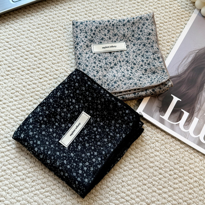 春秋日系通勤女双面小领巾方巾