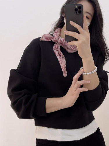 春夏秋小众小资粉调纯棉方巾领巾