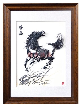 芜湖铁画 单马腾飞铁画挂画 家居办公装饰画 芜湖特产纯手工礼品