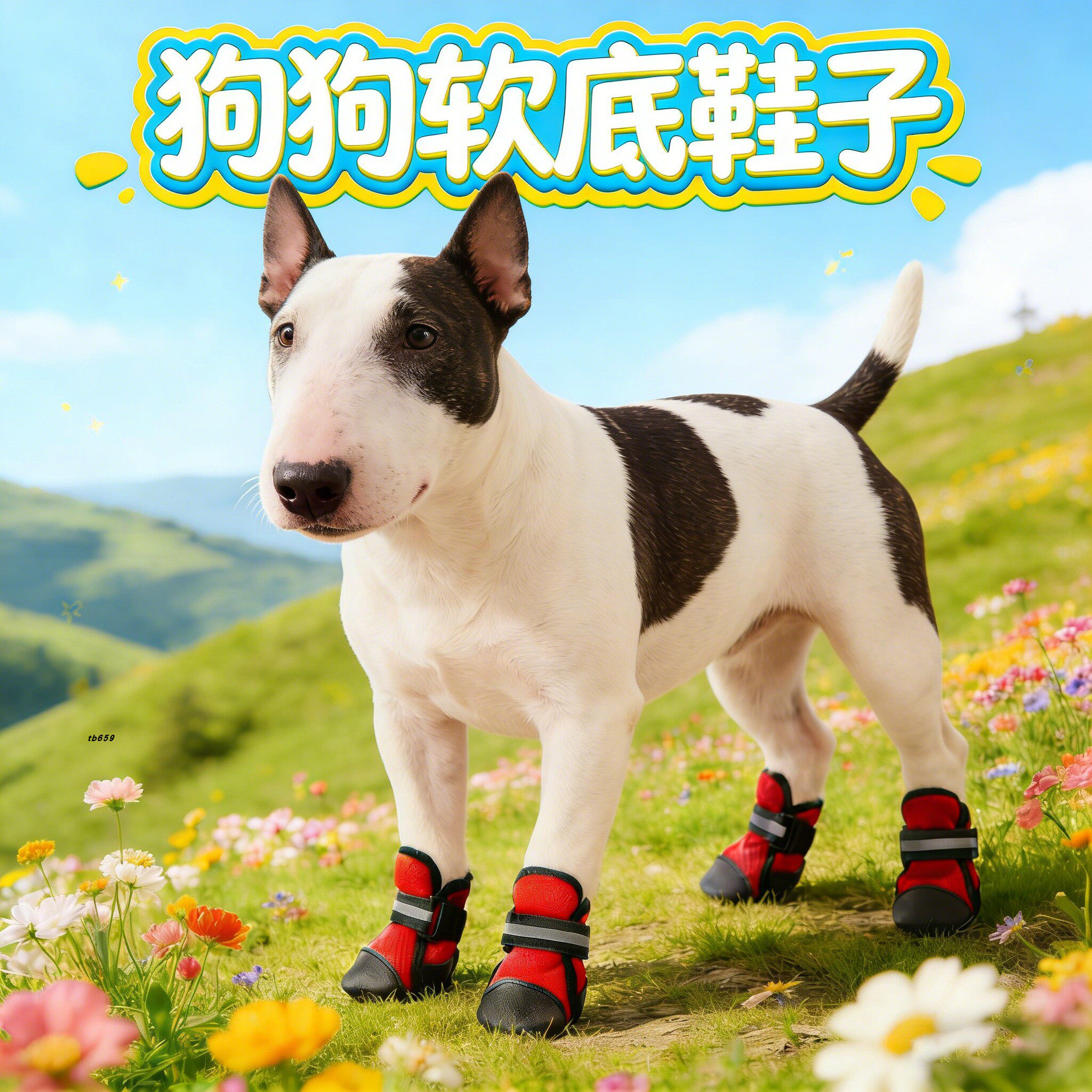 宠物狗狗鞋子牛头梗专用大型犬软底甩不掉四季款透气鞋套凉鞋大狗
