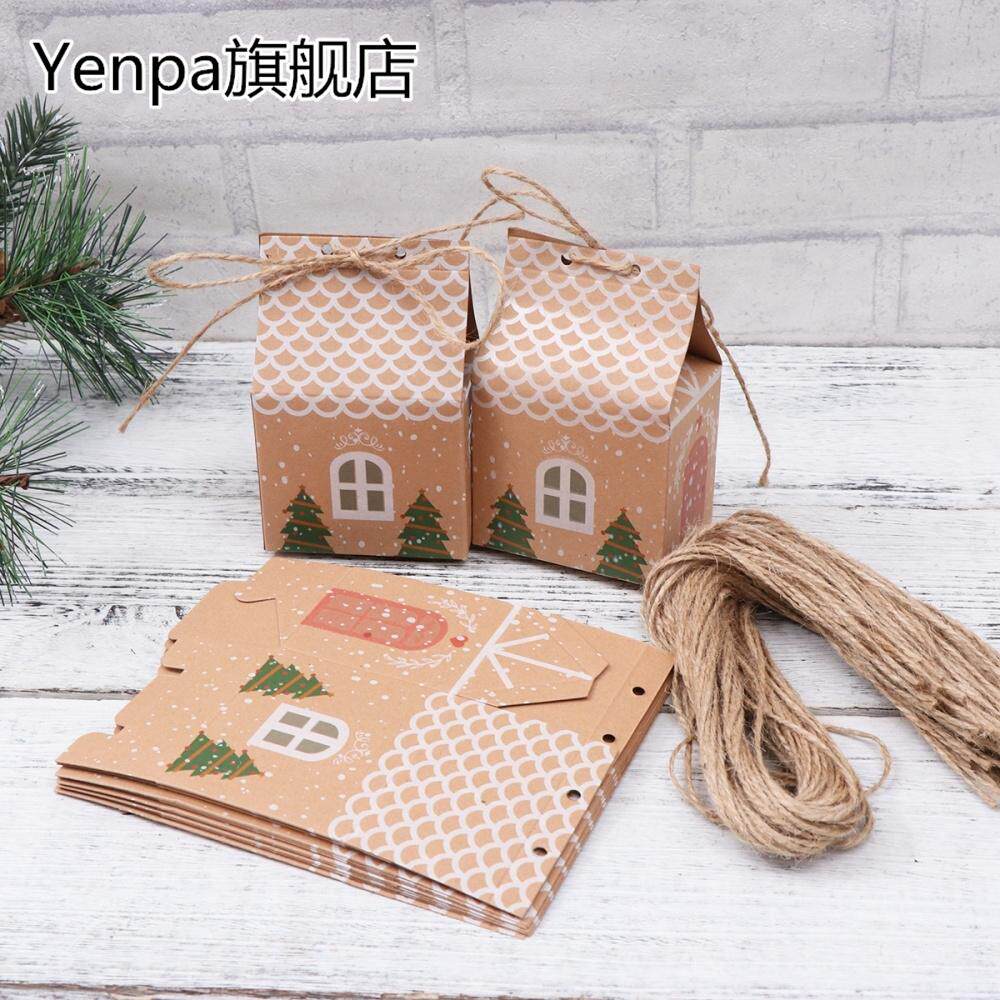 50pcs gift case paper wedding small house portable gift box