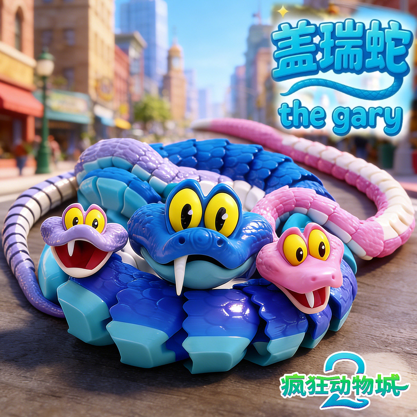 疯狂动物城盖瑞一条蛇3d打印玩具