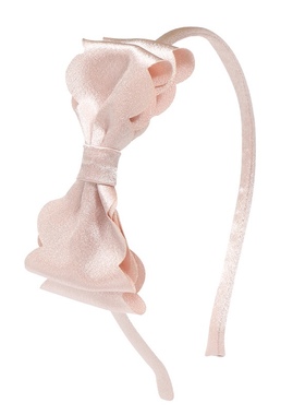 儿童发箍出口英国原单Monsoon Children粉色波浪蝴蝶结宝宝头箍