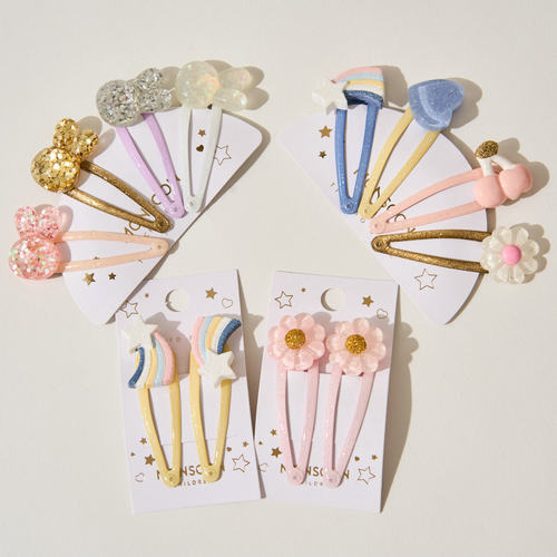 英国儿童发夹Monsoon Children复活节小兔子彩虹爱心樱桃掰掰夹