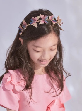 英国Monsoon Children渐变色蝴蝶发箍儿童宝宝头箍刘海发夹边夹