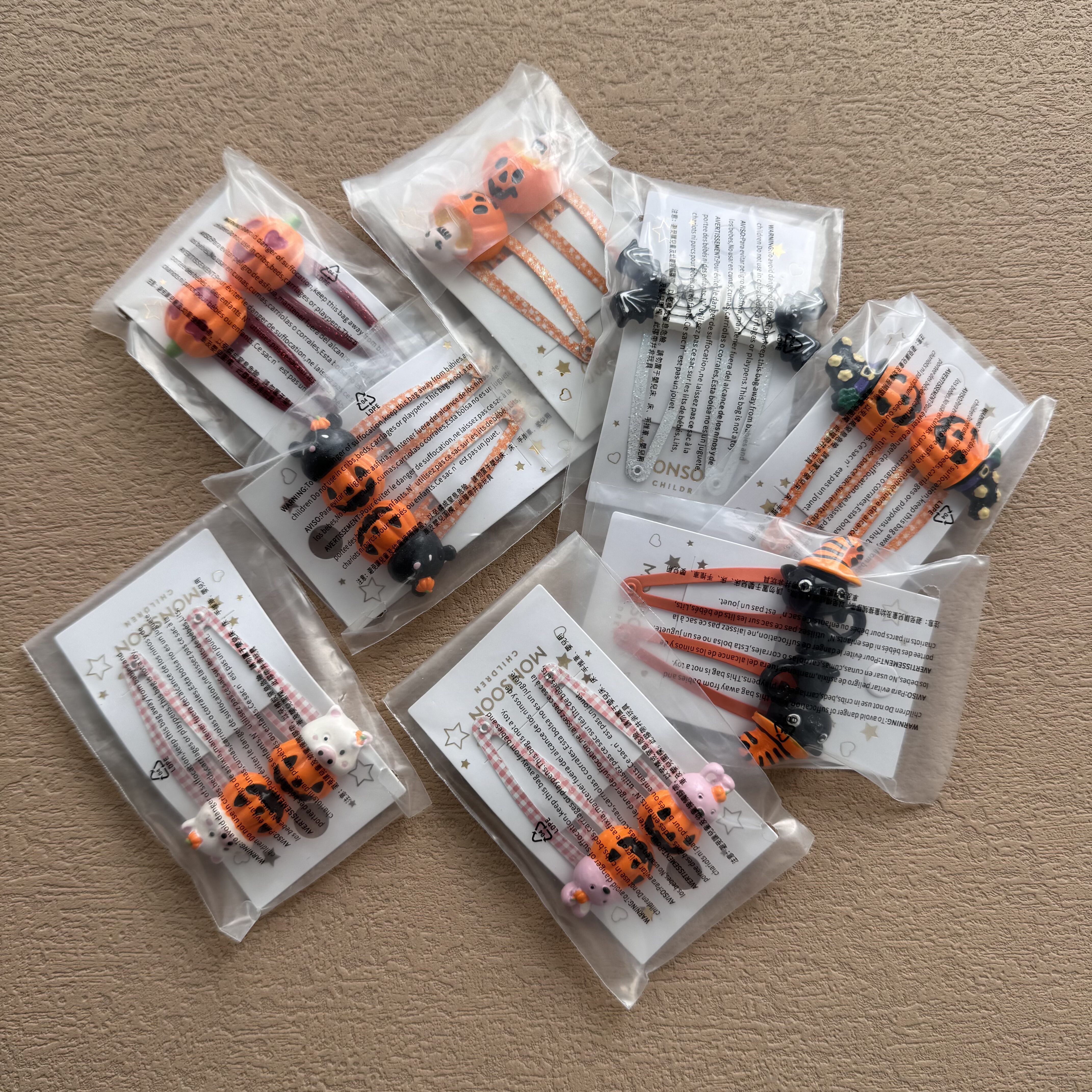 圣诞节宝宝发夹英国儿童发卡原单卡通南瓜头黑猫咪幽灵边夹发饰