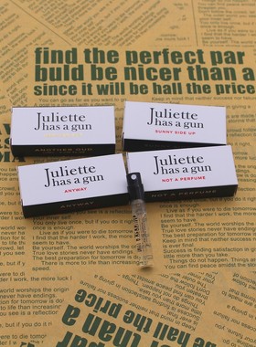 配枪朱丽叶 NOT A PERFUME非香隐衫之欲复仇女神香水小样1.7ml