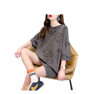 2026短袖新款欧货大阪中长款短袖t恤女夏韩版ins潮宽松大码原宿风