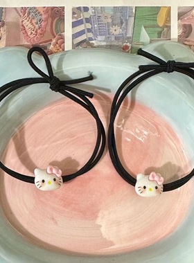 kt小猫发绳少女心橡皮筋女扎头绳情侣手链闺蜜皮套高弹力发饰可爱