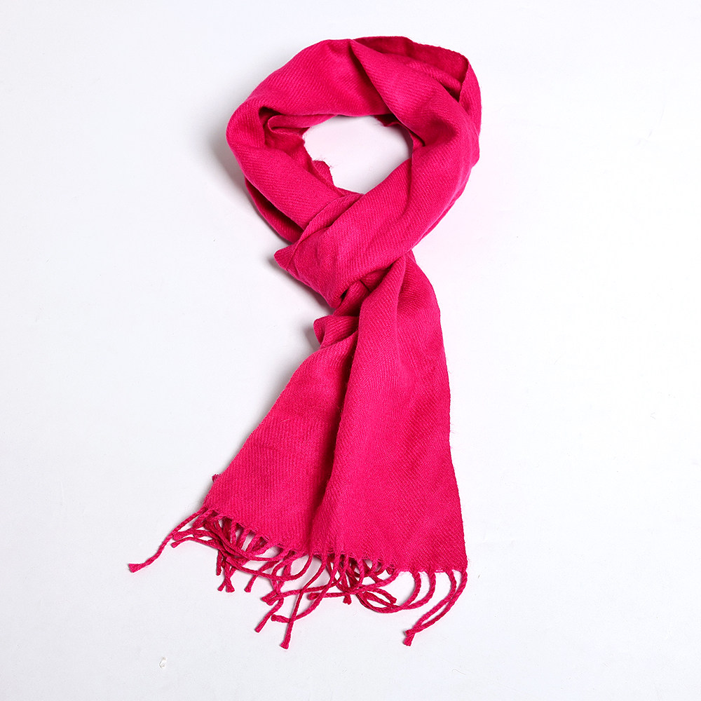 2025年秋冬季时尚女士纯色长款流苏围巾保暖护颈休闲围脖潮