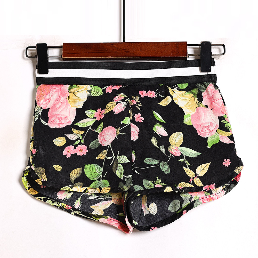 夏季新品女童薄款透气休闲印花短裤韩版洋气阔腿裤家居裤睡裤潮