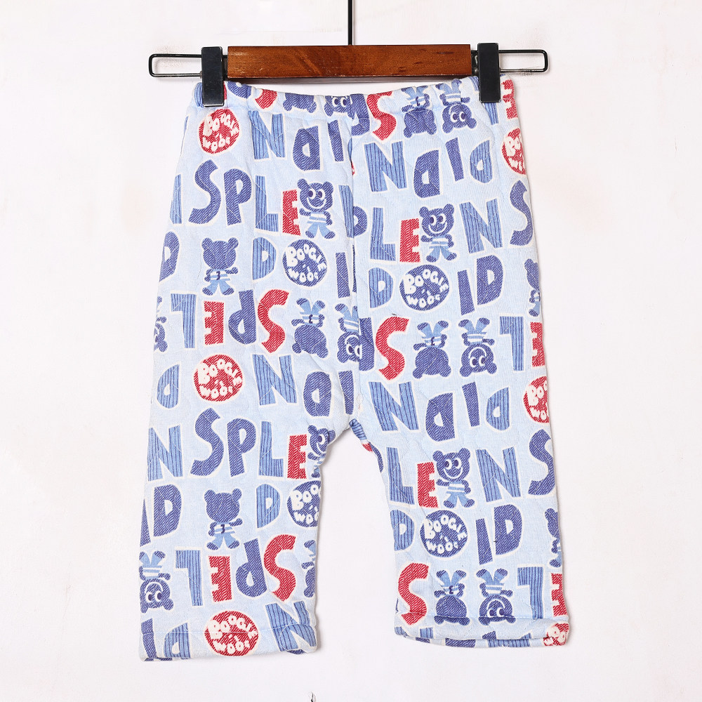 春秋季时尚超萌可爱儿童字母印花休闲裤家居可外穿长裤直筒裤