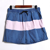 运动短裤 2026年夏季 松紧腰横条纹休闲阔腿裤 减龄洋气女式 潮 时尚