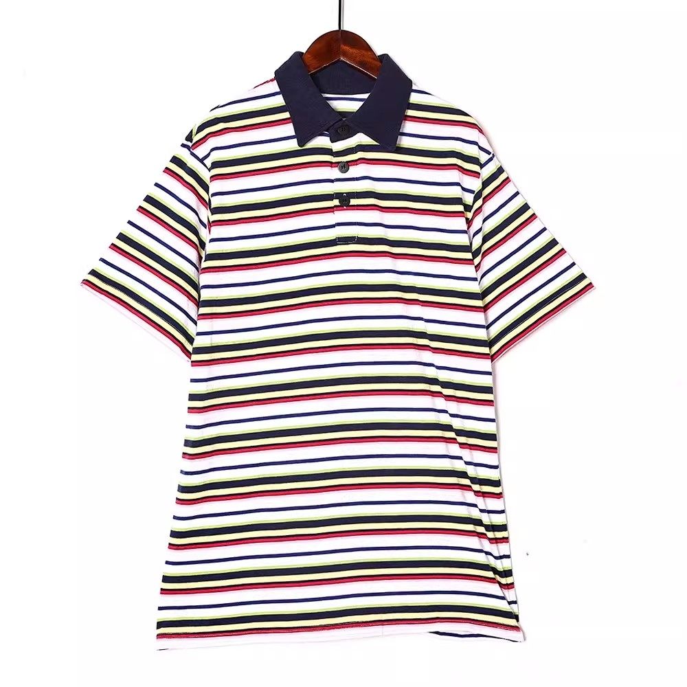 2026夏季男士翻领条纹短袖POLO衫韩版时尚减龄宽松显瘦上衣t恤潮,男装,Polo衫,淘宝优惠券,粉丝福利购,淘宝优惠卷