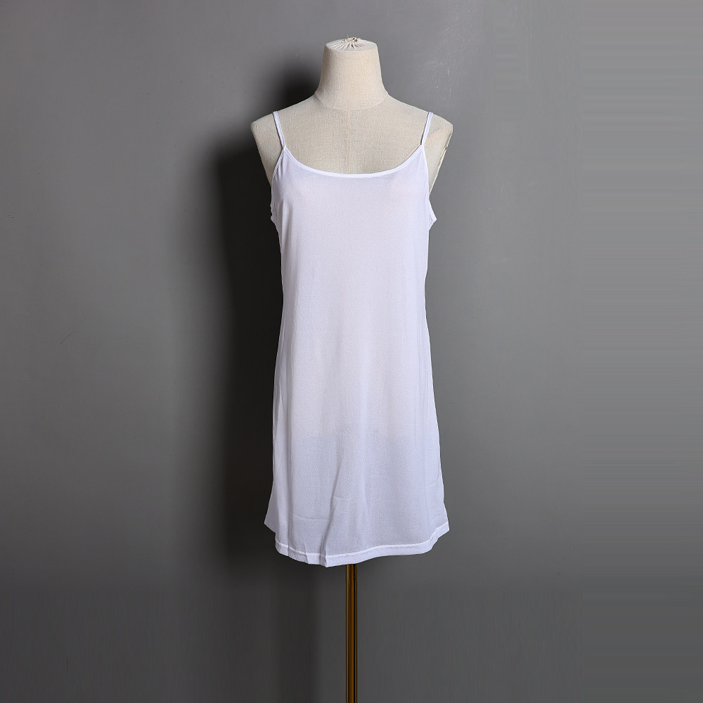 2025年夏季女装简约纯色时尚性感露背吊带裙修身显瘦打底裙睡裙潮