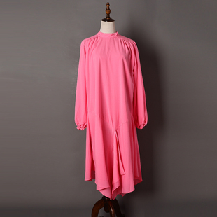 慵懒风不规则长裙 时尚 春夏休闲宽松时尚 雪纺连衣裙女韩版