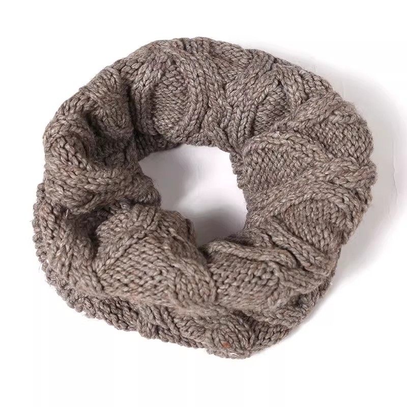 秋冬季保暖针织毛线围脖套头休闲护颈韩版女冬天保暖简约舒适脖套