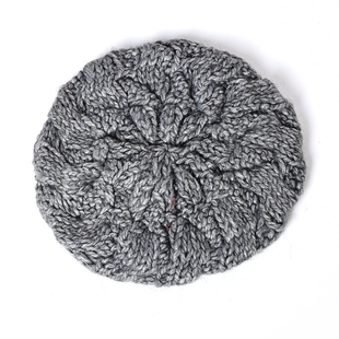 韩版时尚洋气麻花贝雷帽韩版时尚设计感秋冬季新品女式针织帽子潮