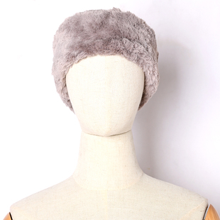 发带女韩版时尚头饰秋冬季新品厚款毛毛宽边交叉包头巾头带脖套潮