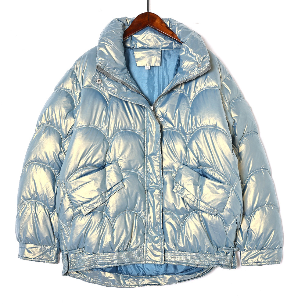 2024年秋冬季女士加厚保暖立领宽松显瘦妈妈装常规款休闲长袖棉衣