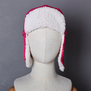 2025年秋冬季新品女童加绒保暖护耳雷锋帽可爱小童套头帽潮