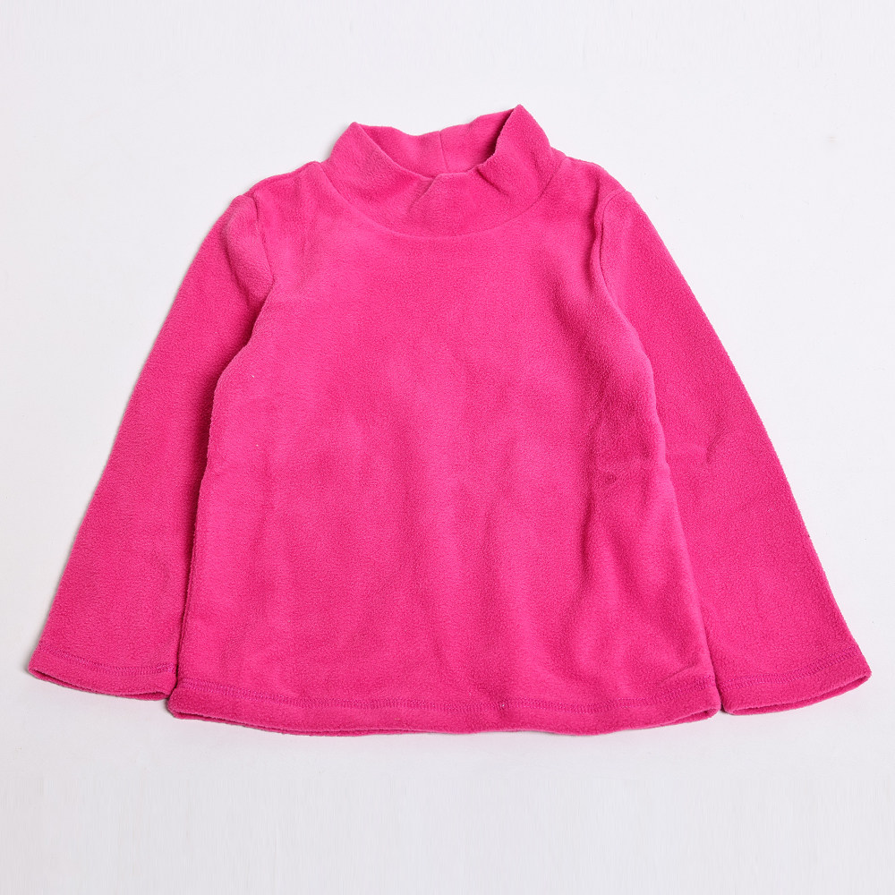 2025年秋冬季新品小童女童简约纯色保暖长袖珊瑚绒打底衫绒衫潮