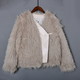 显瘦毛毛上衣皮草外套女短款 仿狐狸毛年轻大衣时尚 新品 2024年冬季