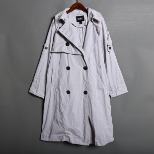 风衣韩版 2026年春秋季 中长款 字母印花宽松时尚 洋气休闲外套潮 时尚