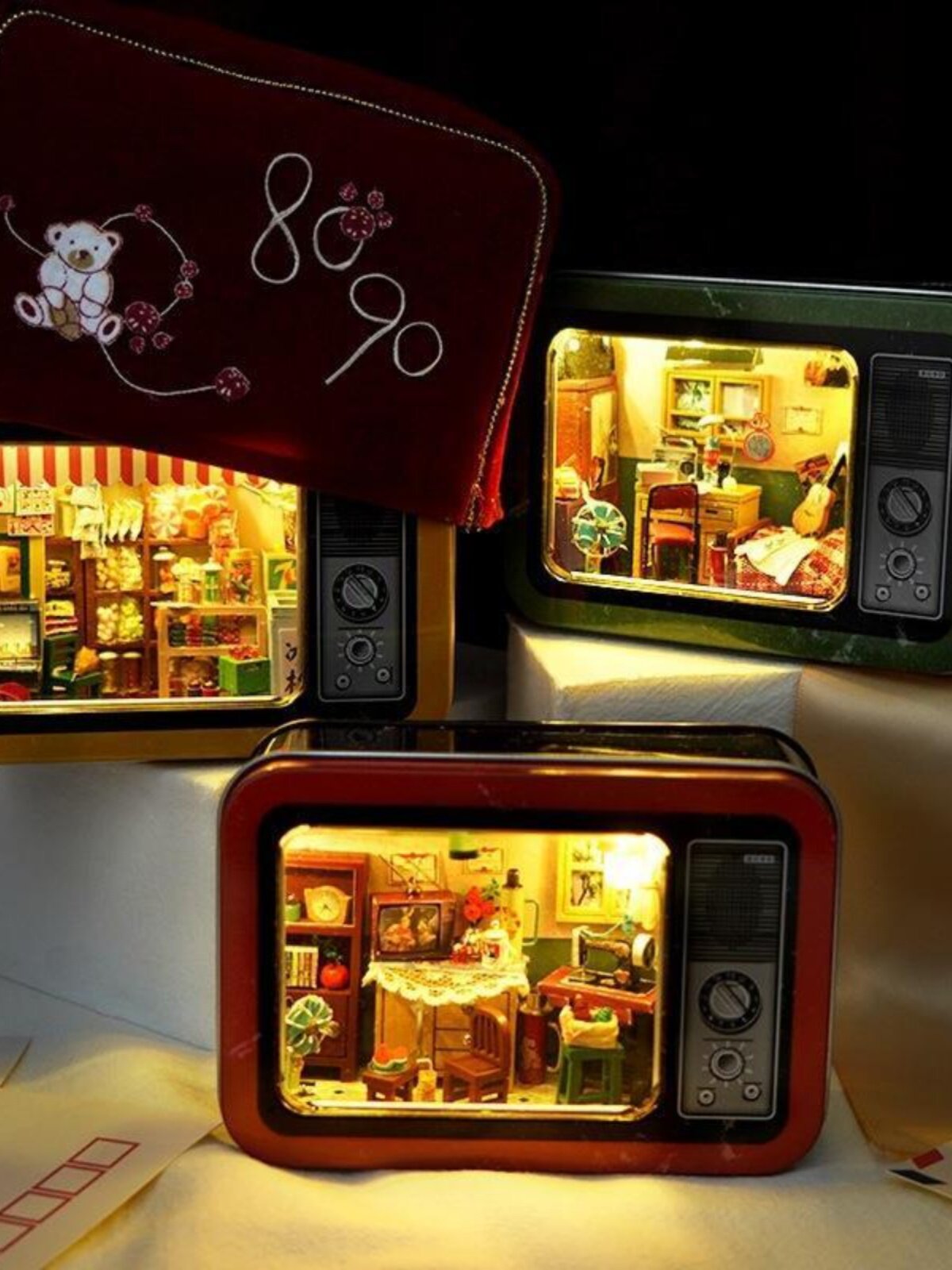 教师节diy小屋手工制作铁盒模型创意生日礼物童年回忆纯真年月