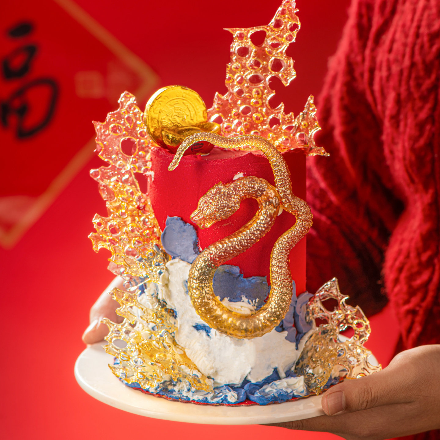 大教堂金蛇献瑞北京同城生日蛋糕