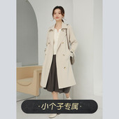 奈格薇儿小个子英伦风衣外套女春秋2025新款 大衣 气质双排扣中长款