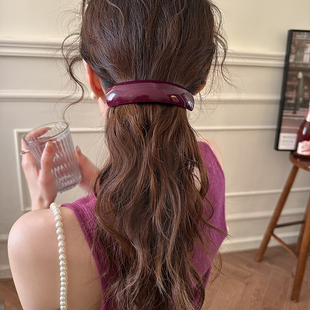 复古高级感醋酸一字夹发卡女后脑勺弹簧夹头饰气质百搭简约盘发夹