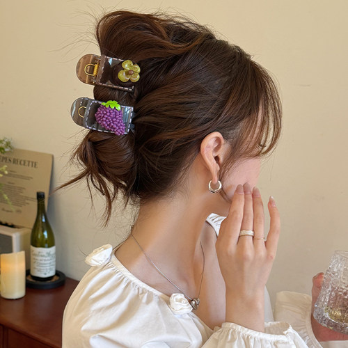 水果可爱夏季小号抓夹女高端