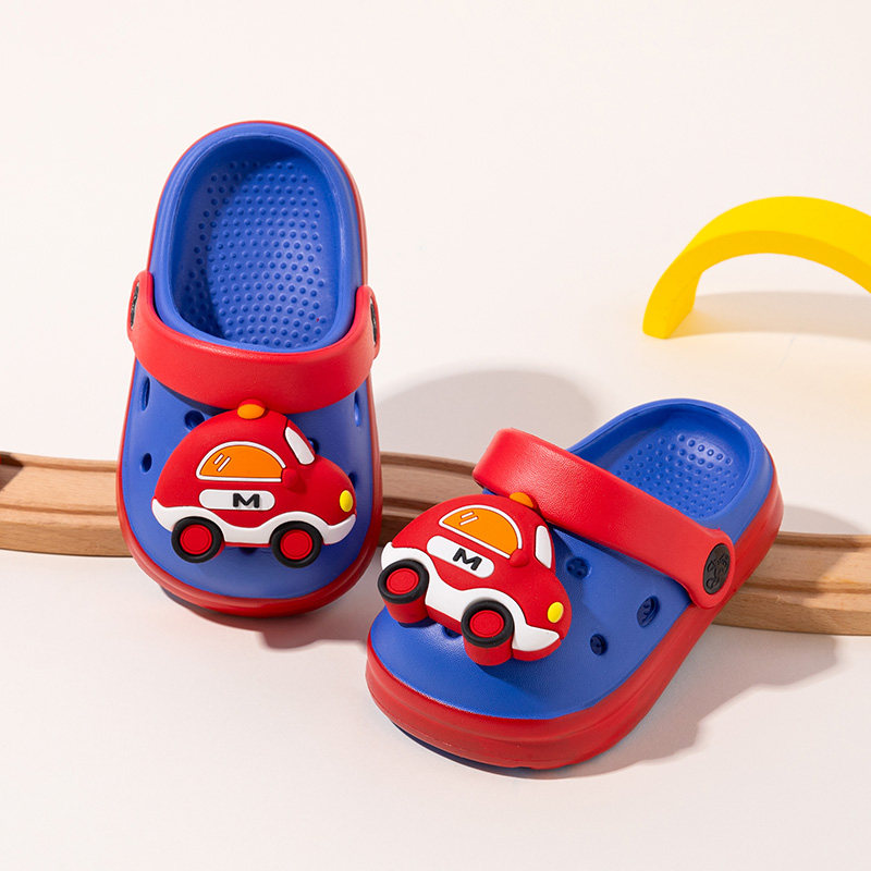 夏季儿童洞洞鞋外穿男孩一岁三岁宝宝拖鞋透气软底家居室内凉拖鞋