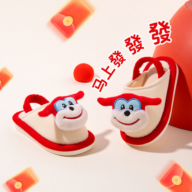 2026新宝宝布拖鞋儿童拖鞋家居鞋室内男女孩1-2-3岁防滑软底小童