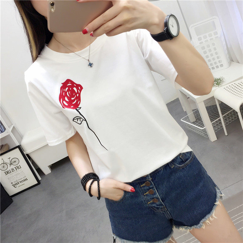 春夏季2020新款短袖T恤女純色體恤打底衫V領百搭修身顯瘦學生上衣在類目 女裝/女士精品, T恤中 - 來自Buy2taobao.com提供專業的淘寶代購服務