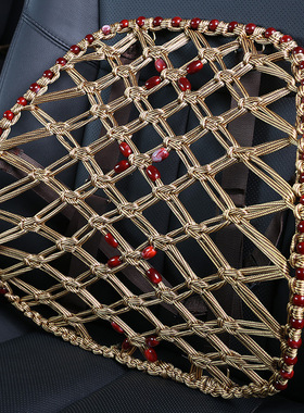 yktd亚克力珠款手编汽车腰靠 新款高档办公腰枕靠枕靠垫腰垫