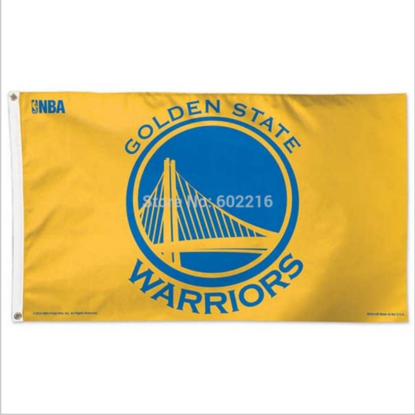 外贸篮球金州勇士队户外旗帜nba golden state warriors flag a21