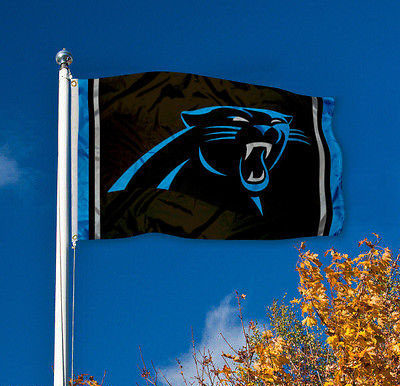 外贸橄榄黑豹队户外球迷旗帜NFL Carolina Panthers Flag