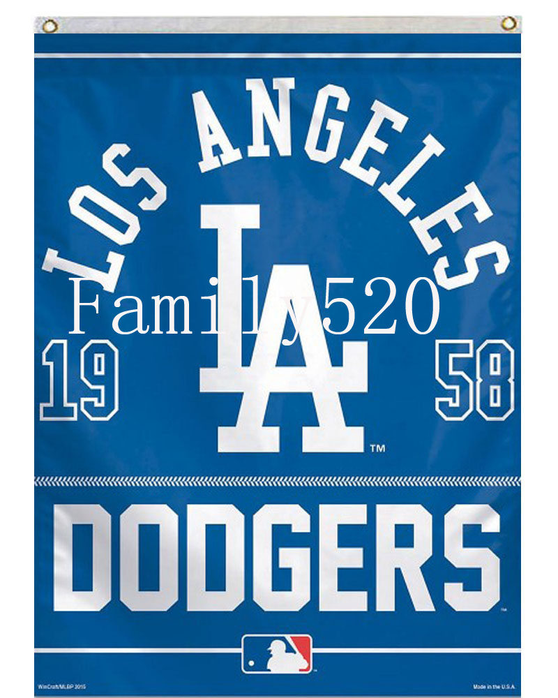 外贸棒球洛杉矶道奇队旗帜mlb los angeles dodgers usa flag a11