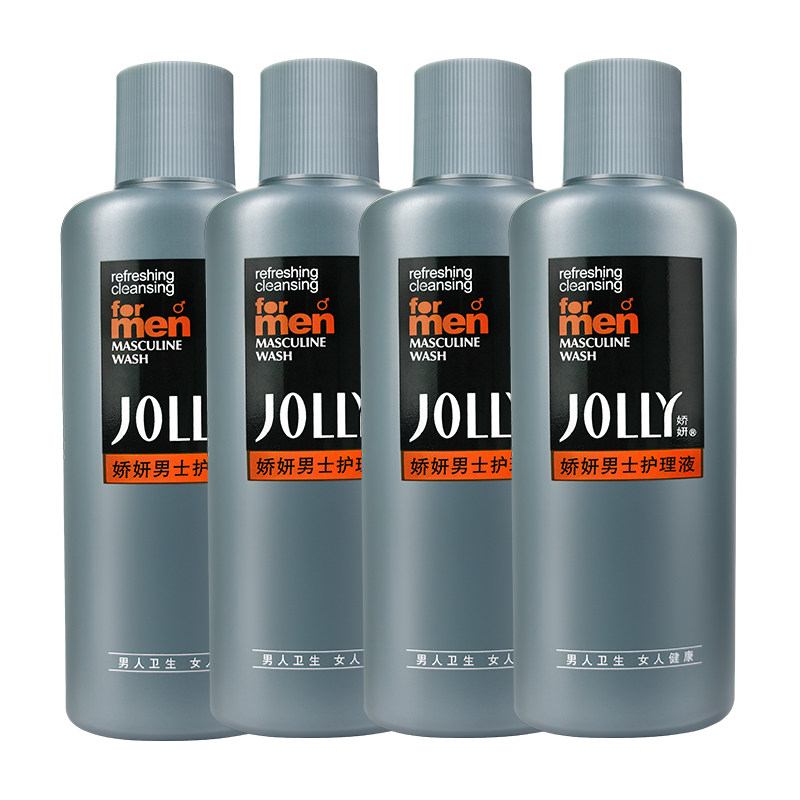 娇妍男士护理液220ml*4支 男用私处护理液 私处清洁止痒抑菌