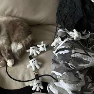 米奇小手掌玩偶裤链女可爱搞怪创意个性亚文化废土风情侣款配饰潮