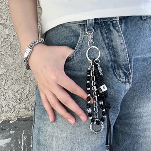 新款cleanfit链条钥匙扣挂件男美式复古配件裤链情侣腰间配饰挂饰