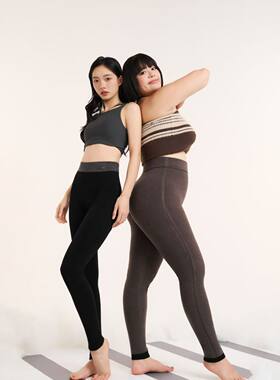 SK2025年冬季加肥打底保暖裤女士外穿高腰弹力显瘦紧身加绒米奇裤
