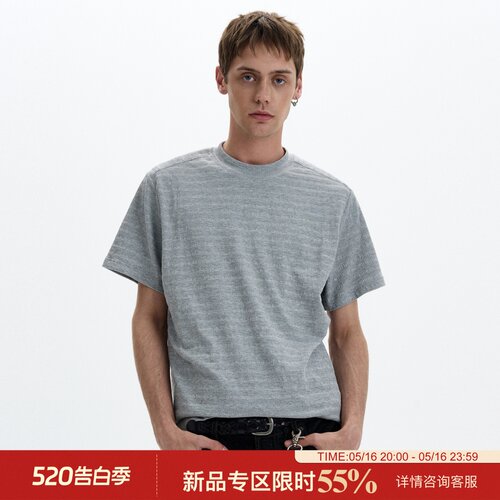 MADWITCH美式肌理感针织短袖T恤