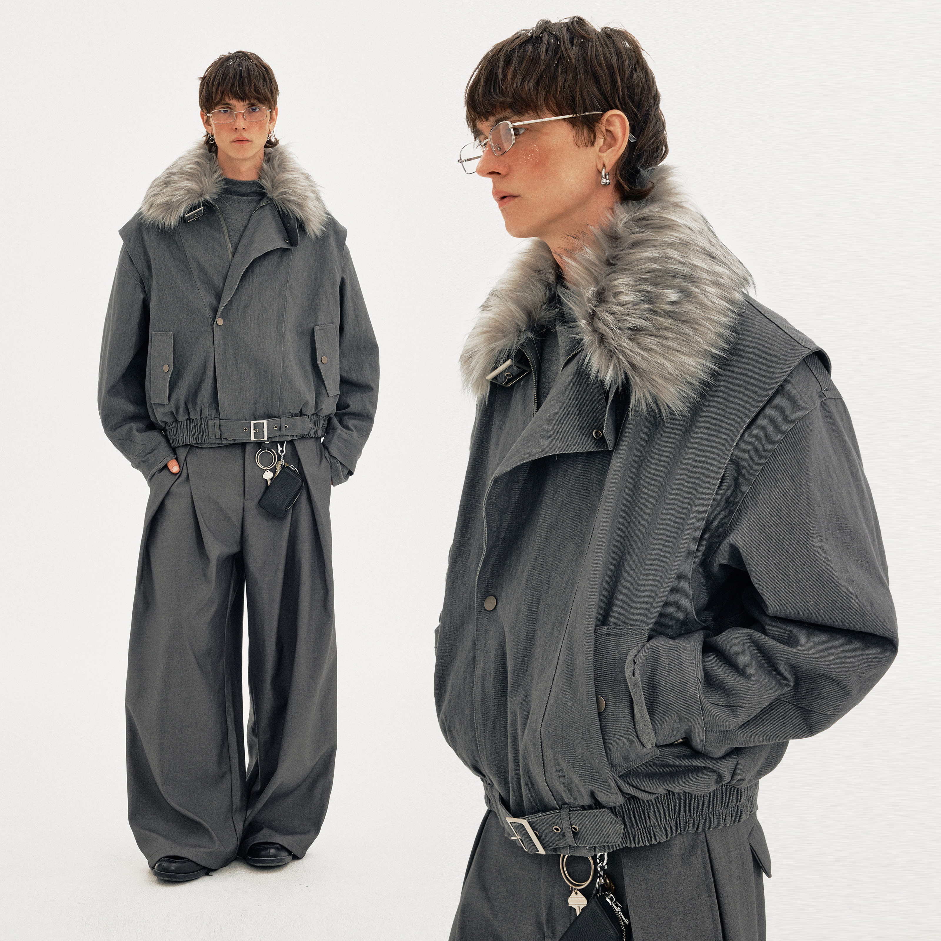 MADWITCH美式复古立体解构毛领座山雕棉服男女冬季休闲氛围感外套,男装,棉衣,淘宝优惠券,粉丝福利购,淘宝优惠卷