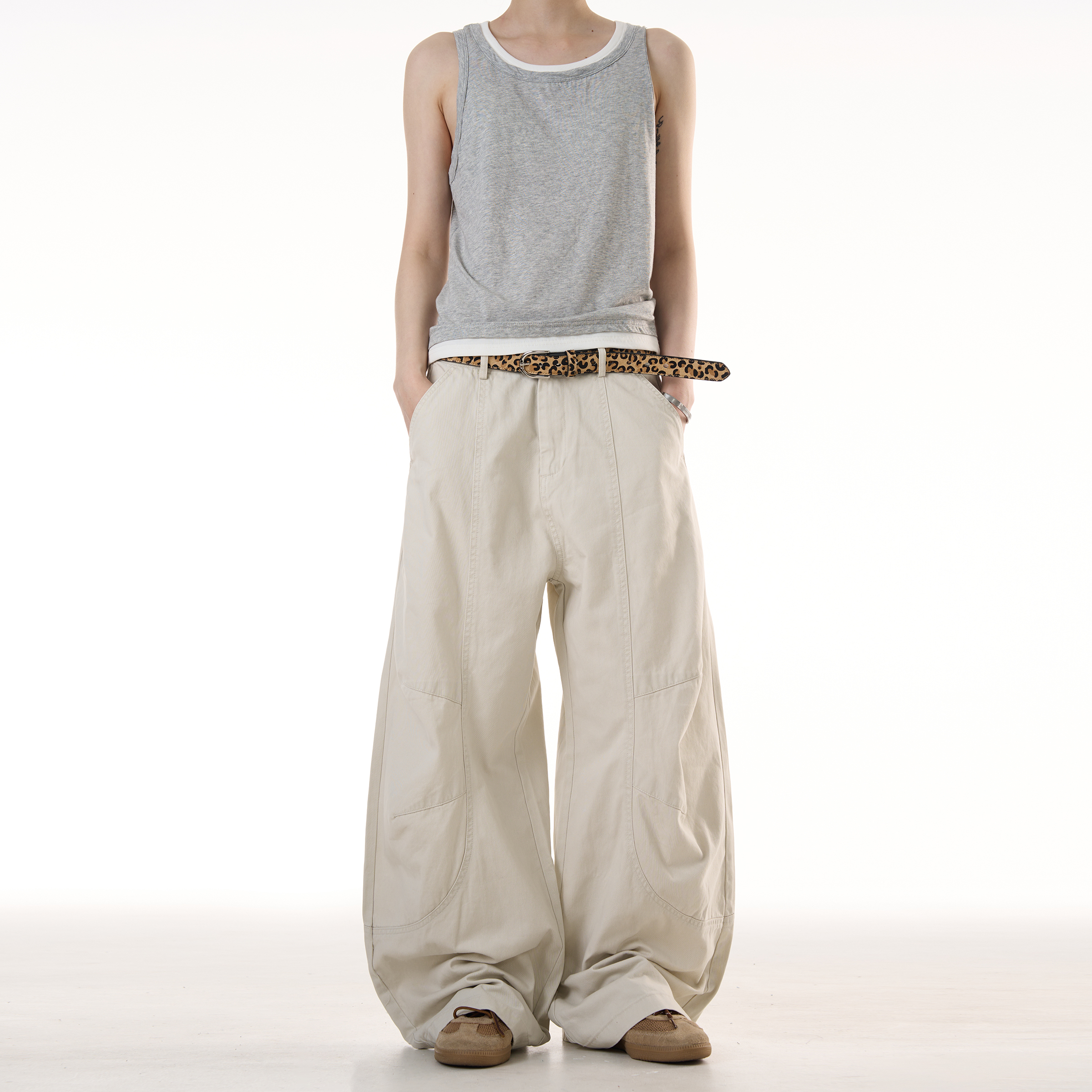 MADWITCH美式解构工装弯刀休闲裤