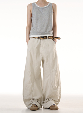 MADWITCH美式解构工装弯刀休闲裤男女宽松廓形vintage高级感长裤